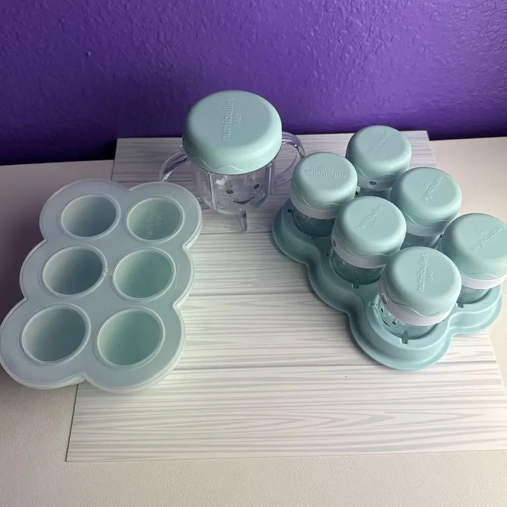 NutriBullet Baby Food Maker Blender Cups Trays Accessories Replacement Parts Lot